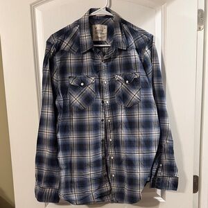 American Eagle Western Pearl Snap shirt L vintage fit